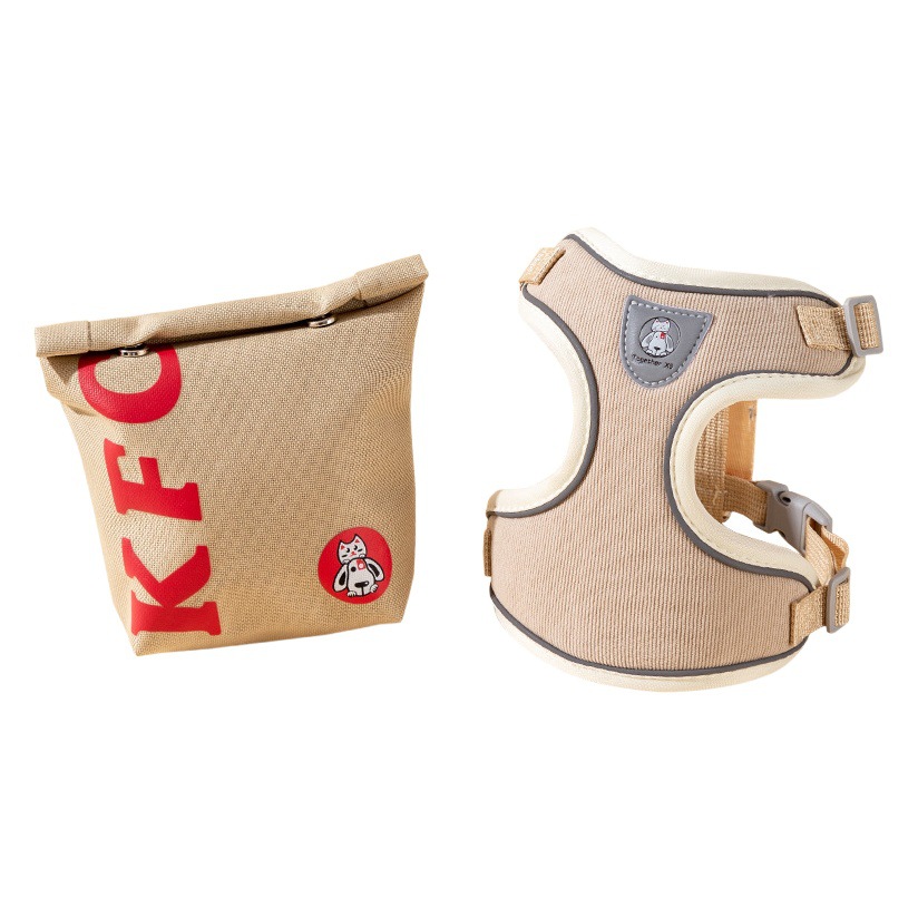 Correa de perro pequeño perro Chaleco de peluche correa de pecho Cadena de perro gato anti-rotura Correa de perro