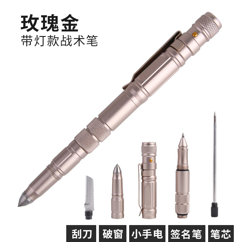 Lápiz táctico multifuncional portátil anti-wolf arma de fuego equipo de defensa de chicas supervivientes al aire libre