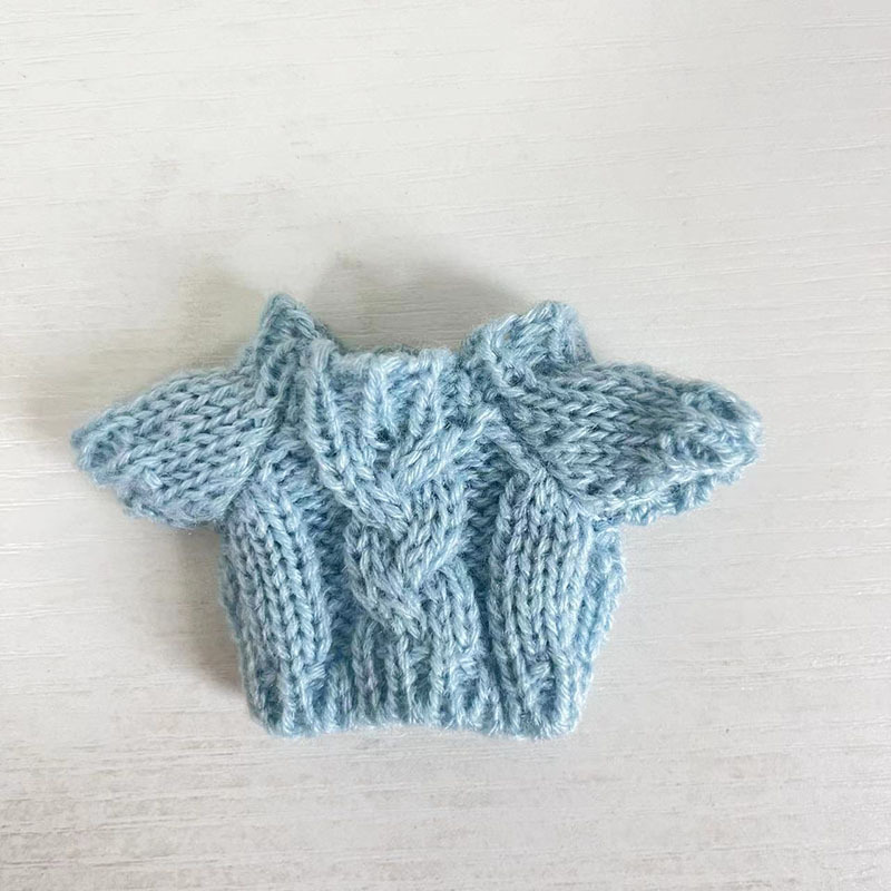 15cm ciego caja pull paño suéter pantalones macaron labubu colgante muñeca suéter Año Nuevo suéter lindo