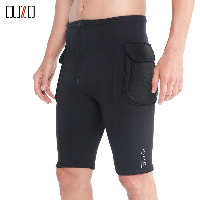 OUZO trajes de buceo de 3mm chaleco de buceo para hombres CR superelástico con camisa cálida para mujeres surf de vela pantalones cortos