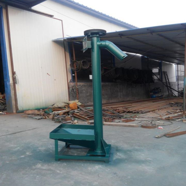 豆粕豆渣碳钢管螺旋上料机 农用提升机 不锈钢料斗钛粉输送机