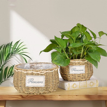 草编花盆多肉篮子干花藤编柳编伴手礼鲜花花篮插花小手提花篮