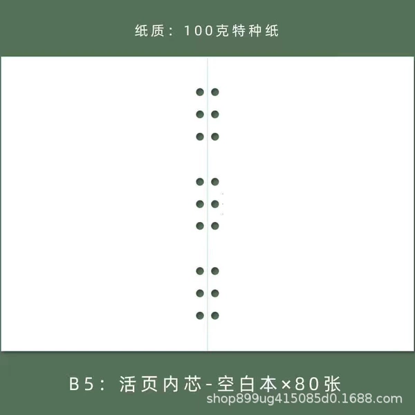 B5-loose-leaf-blank book