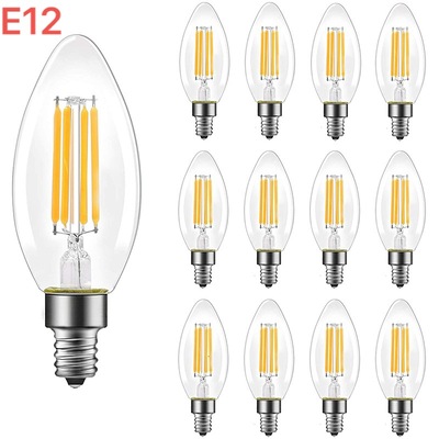 led Filament bulb Bubble tip e12 Small screw C35 Candle bulbs Filament bulb E12-110V Adjustable light gauge