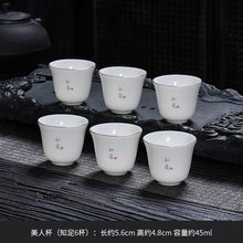 脂玉瓷功夫茶杯德化白瓷喝茶小杯子家用陶瓷单杯茶具茶碗品茗杯