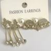 Metal retro earrings, set