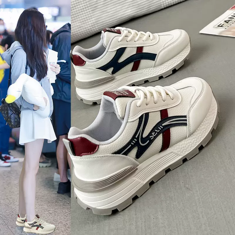 2025新款阿甘鞋女款春秋厚底运动鞋透气百搭休闲女鞋子女QZH-3371