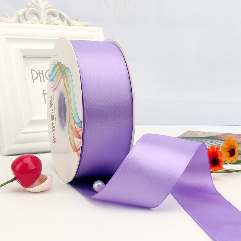 Cinta de satén de doble cara de 4 cm para manualidades, cinta de poliéster, cinta para flores, cinta de seda, cinta para decoración de pasteles, cinta para cajas de regalo, accesorios para el cabello, lazos para regalo image 15