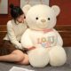 New LOVE Love Big Bear Plush Doll Cute Large Hugging Bear Doll for Girlfriend Valentine's Day Gift