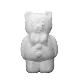 Factory Direct Supply Handmade Diy140Mm Foam Bear Immortal Flower White Blank Decoration