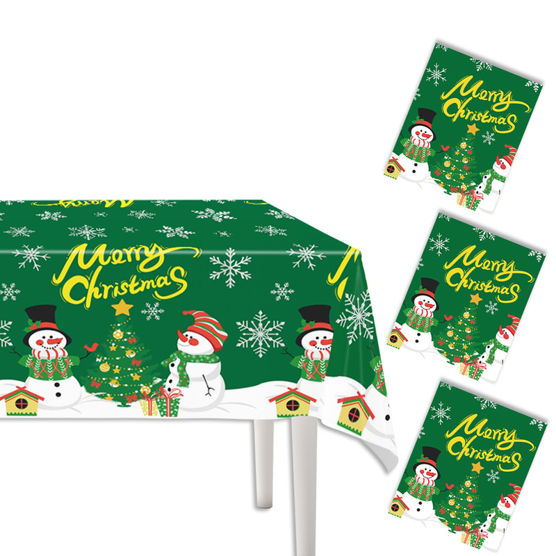 Merry Christmas圣诞节桌布一次性派对节日桌布pe桌布派对装饰品|undefined