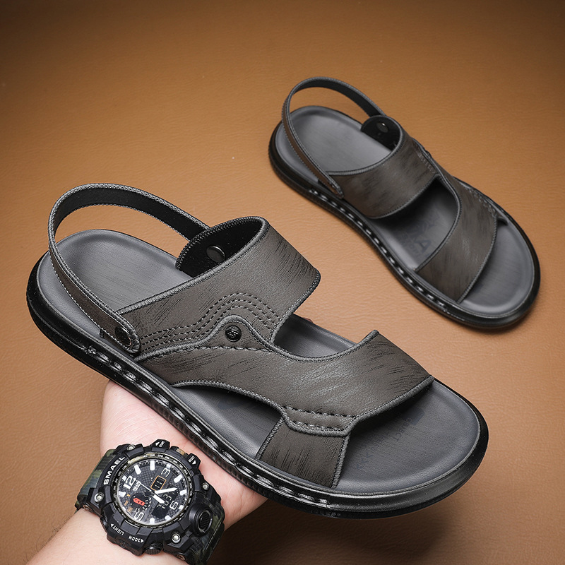 Sandalias para hombre verano nuevo estilo transpirable conducción exterior deportes ocio zapatos de playa antideslizantes resistentes al desgaste zapatillas ligeras y cómodas