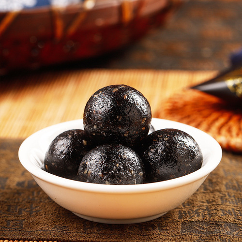 Sucrose-free black sesame balls wholesale black sesame balls nine-steamed and nine-dried purely handmade Kuaishou same style source