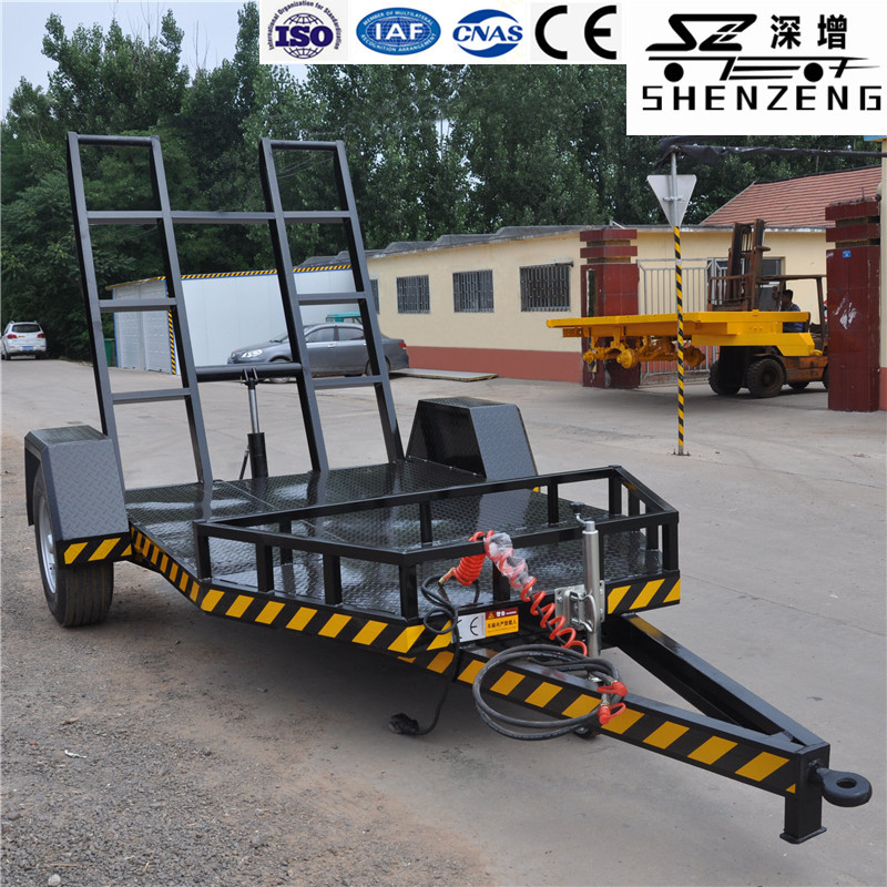 3吨水稻收割机拖车 履带拖车农用拖车液压爬梯升降拖拉机运输挂车