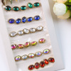 alloy Nail enhancement Jewelry new pattern Crystal Diamond French Retro Metal gemstone Colorful Nail Drill goods in stock wholesale