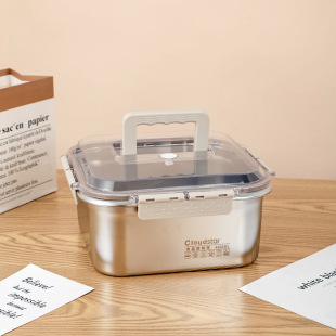 316 Stainless Steel Preservation Box Food Grade Lunch Box Household Sealed Storage Box Portable Fruit Lunch Box 304