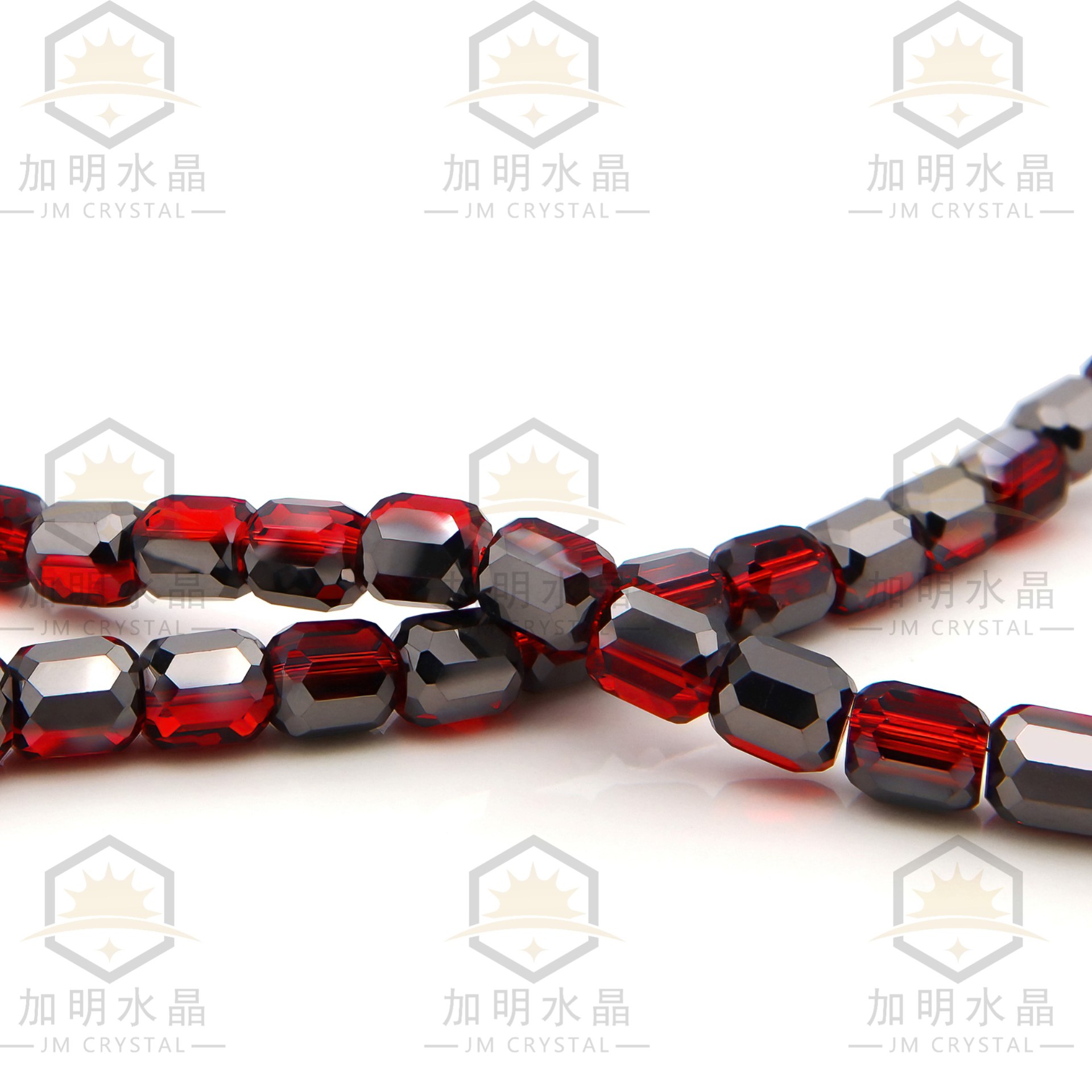 8mm K9 Colorful Transparent Straight Hole Faceted Beads Bucket Cylindrical Crystal Glass Beads Semi-finished Jewelry Accessories