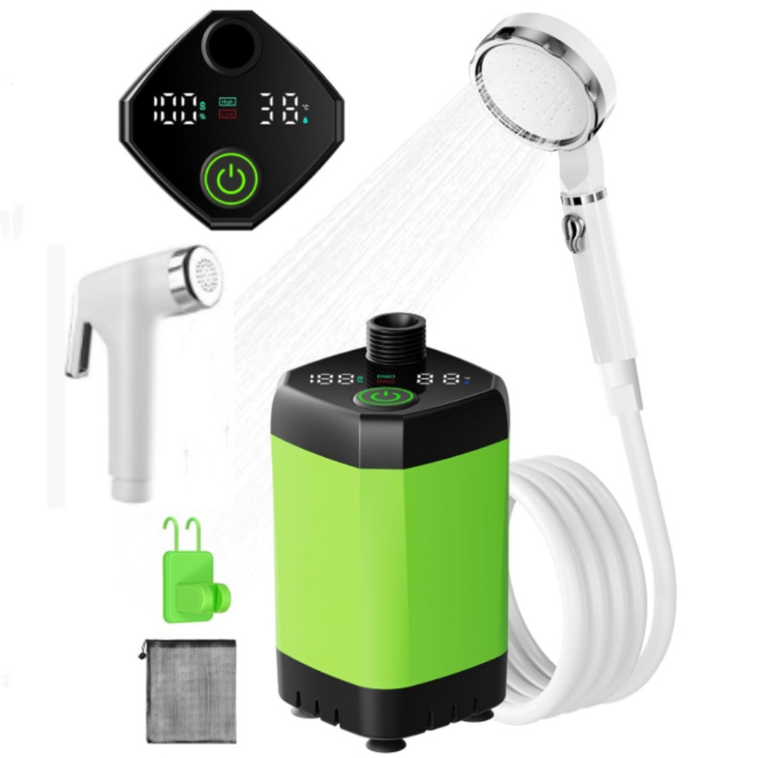 Ducha eléctrica portátil con bomba autocebante, ideal para camping, coche o uso al aire libre, modelo más vendido