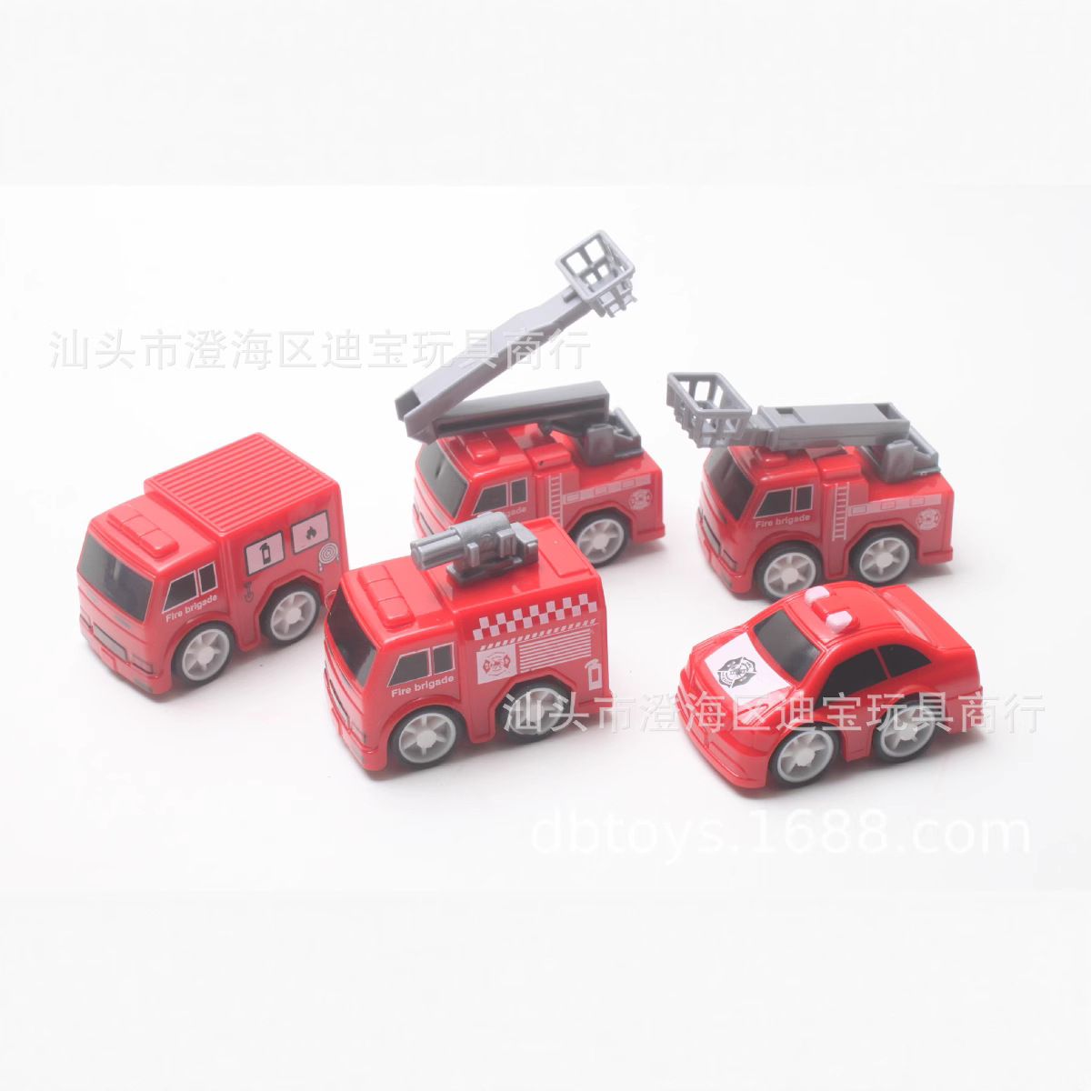 6.5cm Pull-Back Fire Truck 75mm Capsule Toy Giveaway