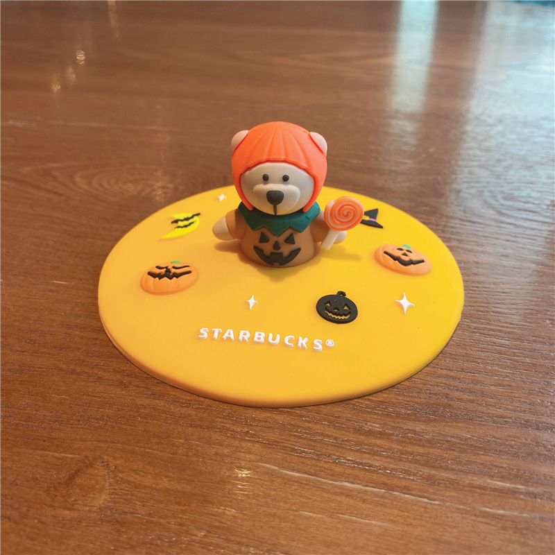 老虎硅胶杯盖咖啡杯防尘盖子卡通松鼠圆形杯盖陶瓷杯盖配件|undefined