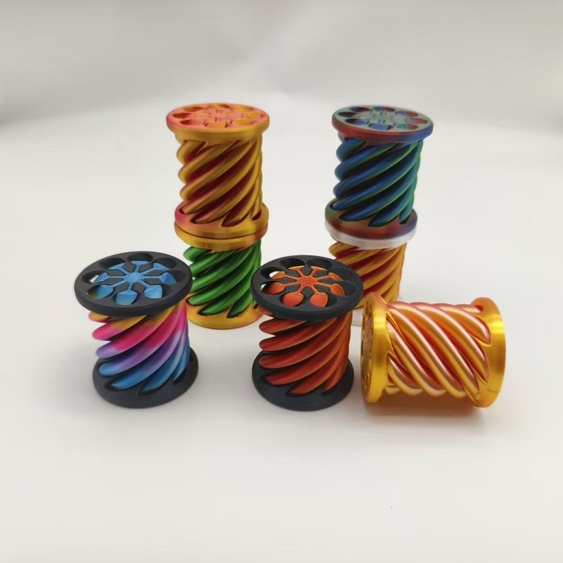 跨境3D圣诞树圆柱锥形金字塔葫芦方柱形螺旋解压玩具新年礼物摆件|undefined