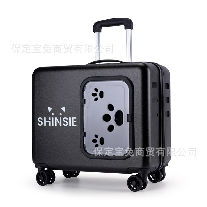 Pet Supplies Outdoor Lightweight Stroller Cat and Dog Trolley Box Leak-Proof Cat Portable Large Suitcase Transparent Space Capsule
