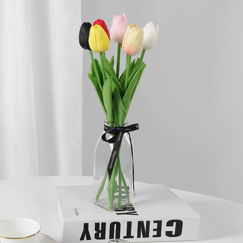 Искусственный тюльпан (Tulip) 10 г, пластиковый декоративный букет — разнообразные цвета
