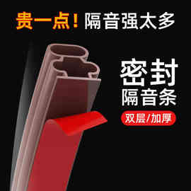 自粘型防盗门密封条门框门缝隔音防风防尘保暖进户门防撞条入户门