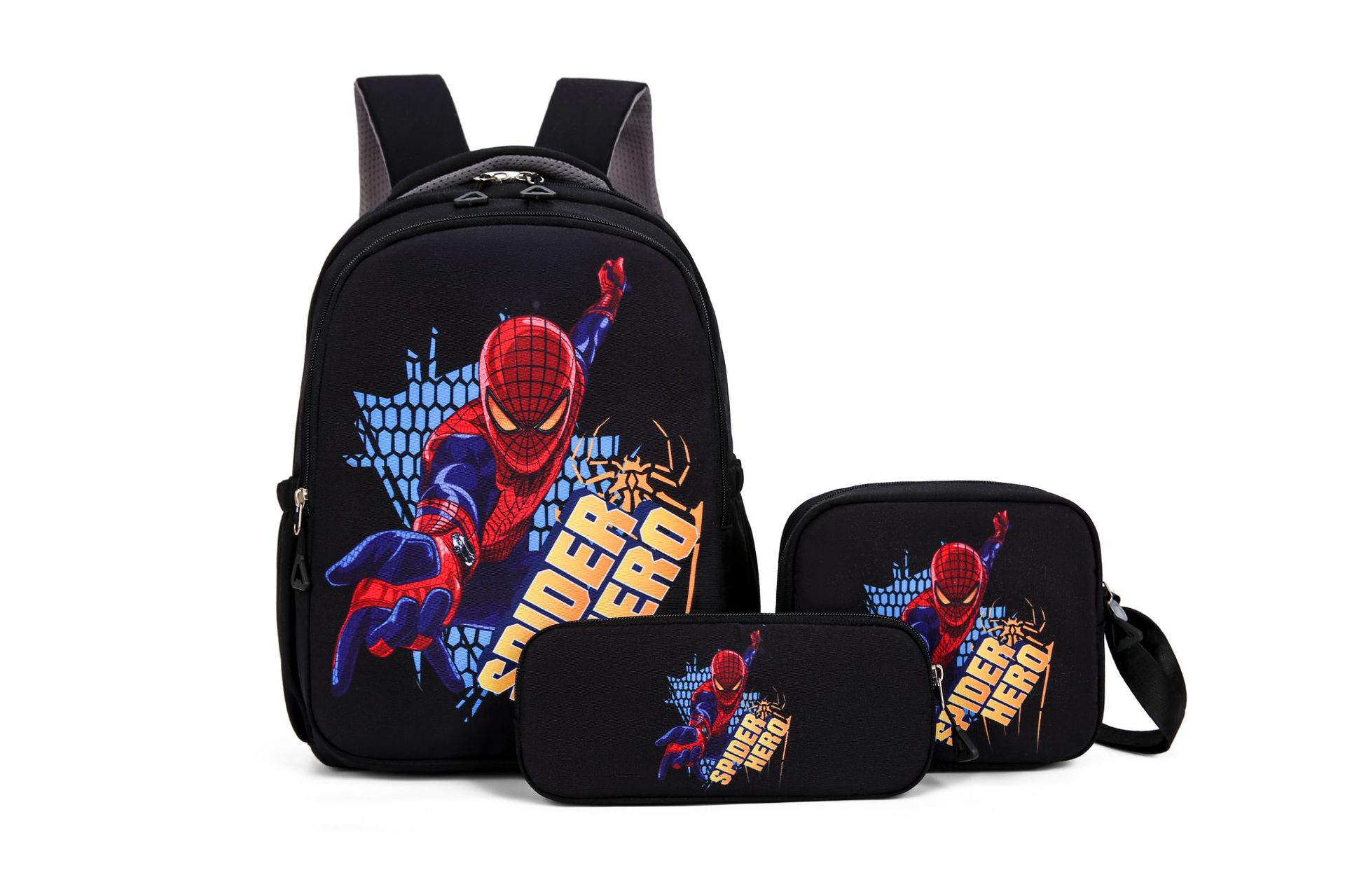 Tres piezas set Koolomi mujer mochila para niños kt gato mochila de dibujos animados mochila de estudiantes lindas mochila de gran capacidad