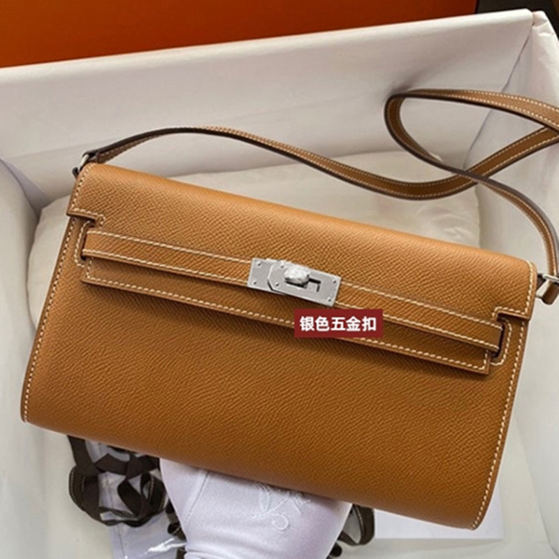 2025 Spring and Summer New Kelly Wallet Fashion Classic Shoulder Handbag Women's Palm Print Cowhide Kelly Bag Women