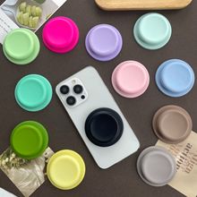 韩版ins风硅胶莫兰迪色系磁吸气囊手机支架懒人桌面追剧神器百搭