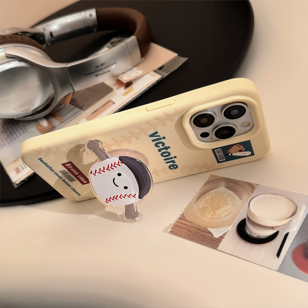 Custodia protettiva in silicone per iphone con supporto baseball_voghion.com