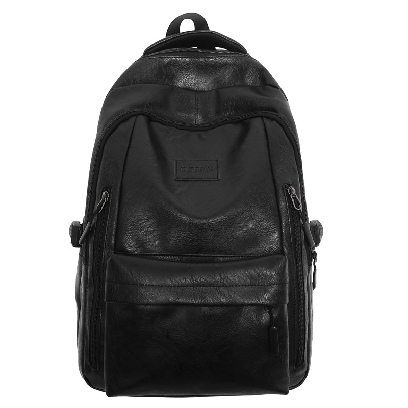 Mochila de escuela secundaria mayorista de moda de hombre mochila de cuero suave de moda de hombre sensación avanzada de mochila de escolares de escuela secundaria
