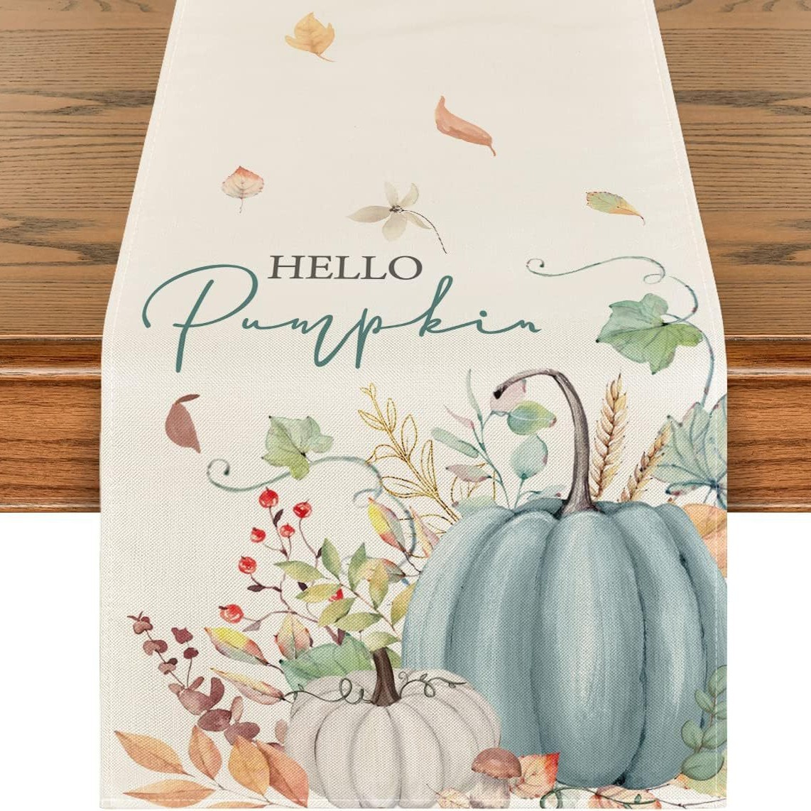 Transfronterizo 2024 Amazon nuevo Día de Acción de Gracias Festival de otoño lino tabla bandera tabla de comedor tabla de té tabla