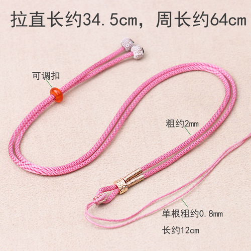 Fine style star moon corn hanging rope hand-woven jade Buddha emerald high-grade wrapped champagne golden men and women's hanging rope wholesale 