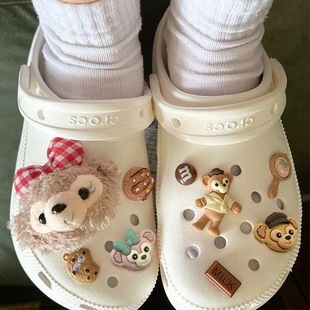 Cave shoes flower decorative buckle dopamine shoe buckle cartoon plush beautiful girl shoes decorative buckle hole shoes accessories