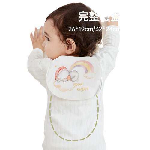 (Pack of 5) Gauze Cartoon Shape Sweat Absorbent Wipes Baby Gauze Sweat Wipes Kindergarten Children Sweat Absorbent Wipes