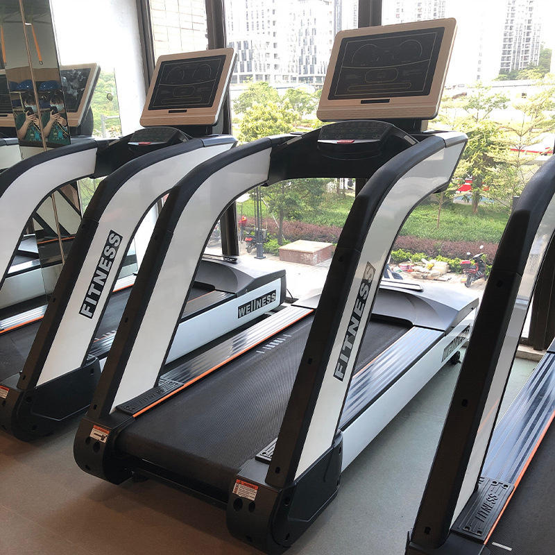 Treadmill Gym Dedicated Large Commercial Grade Indoor Shock-Absorbing Multi-Functional Silent Smart Touch Screen Treadmill