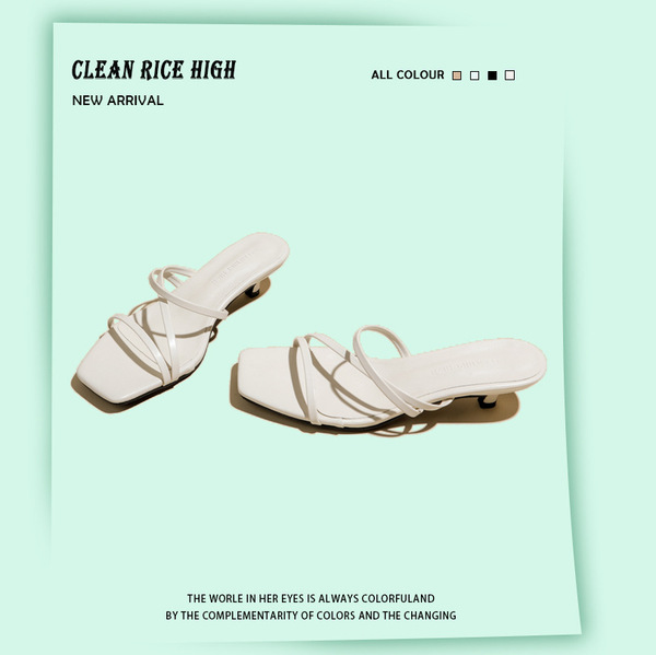 Fashionable romantic and delicate sandals with a strap