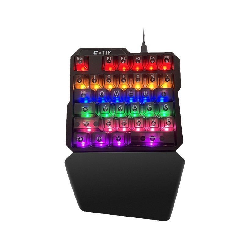 Hand Keyboard Real Mechanical Left Hand Portable E-Sports Game Small Keyboard Rgb Laptop External Wired