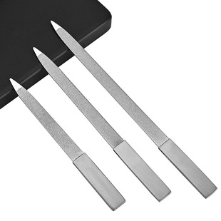Factory wholesale stainless steel double-sided nail file plated sand manicure pedicure rubbing horny strip tool polishing strip in stock