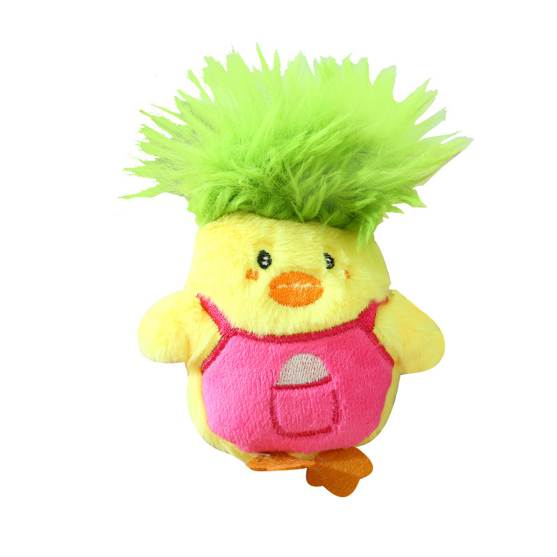 Funny Explosive Duckling Doll Pendant Bag Pendant Student School Bag Cute Girly Heart Doll Accessories Pendant