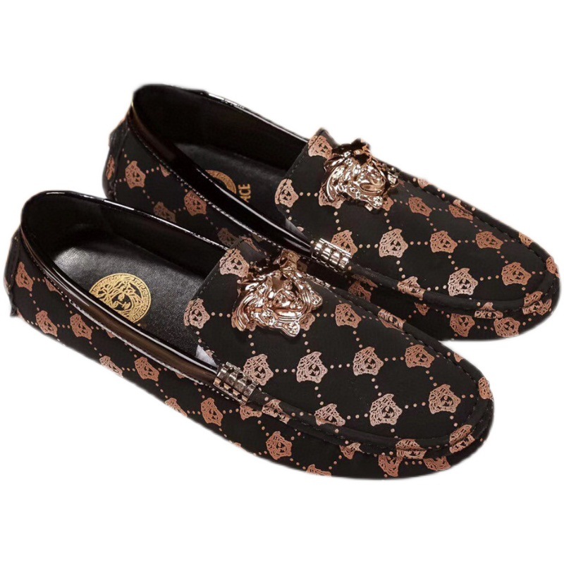 Zapatos de cuero para hombres, zapatos de conducción, zapatos de Lefour, zapatos de estación europea para hombres, nuevos zapatos de suela suave para hombres, Medusa