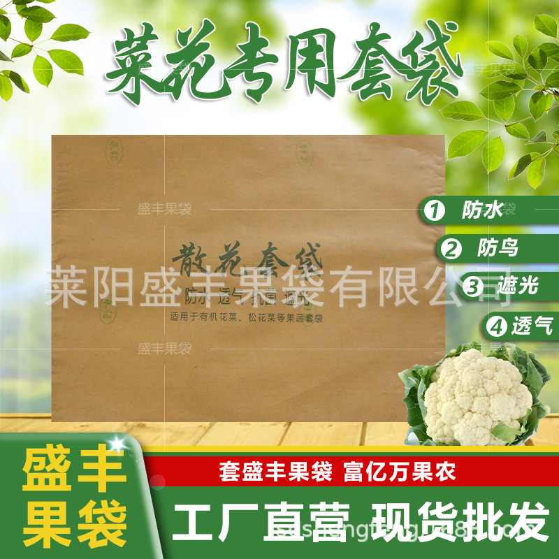 【盛丰】有机菜花防晒防霜冻花菜散花蔬菜套纸袋子果蔬松花菜遮光