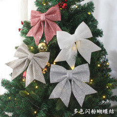 クリスマス蝶結び真珠綿金粉蝶結びクリスマスツリー装飾ストラップホテルデパートktv装飾用品