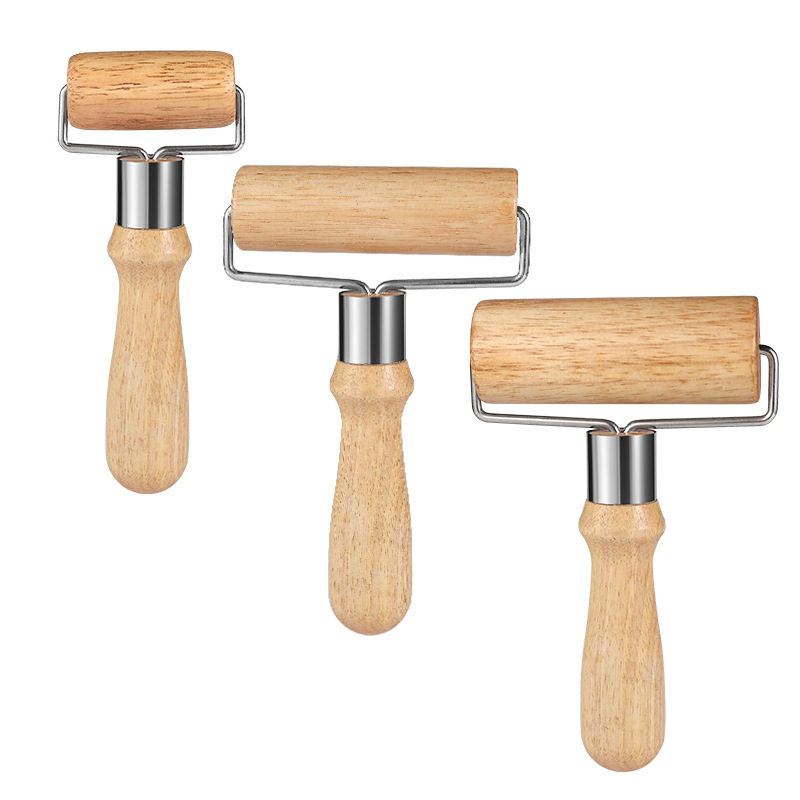 De una sola cabeza palo de harina de madera de cocina grueso mango de madera rodillo ahorro de mano de obra rodillo herramienta práctica para hornear