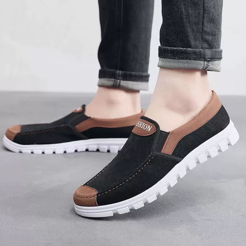 Мужская обувь 2023, тканевые туфли Old Beijing, Мужская Легкая удобная повседневная обувь без шнуровки для работы, ленивая мужская обувь