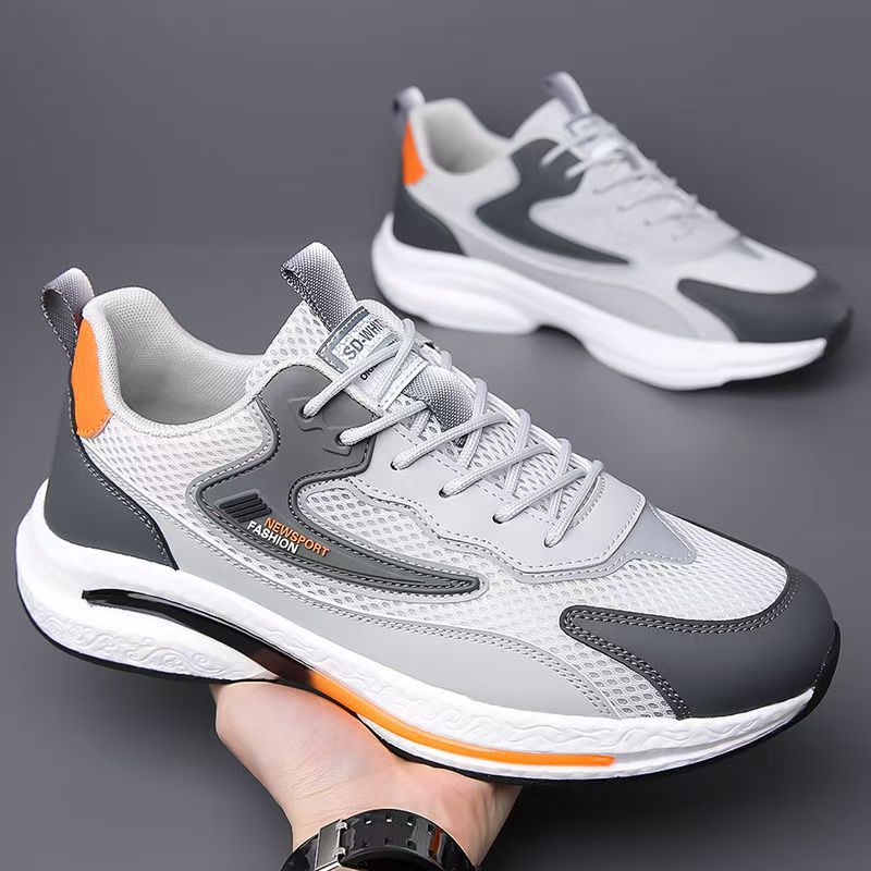 Zapatos de correr de suela suave para hombres, nuevos zapatos de hombre de verano, zapatos deportivos casuales ligeros y transpirables, zapatos de malla