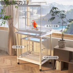 Dayang 鳥かご収納ラックオウムケージベース取り外し可能な多層高架ケージ高さ床ローラーブラケット