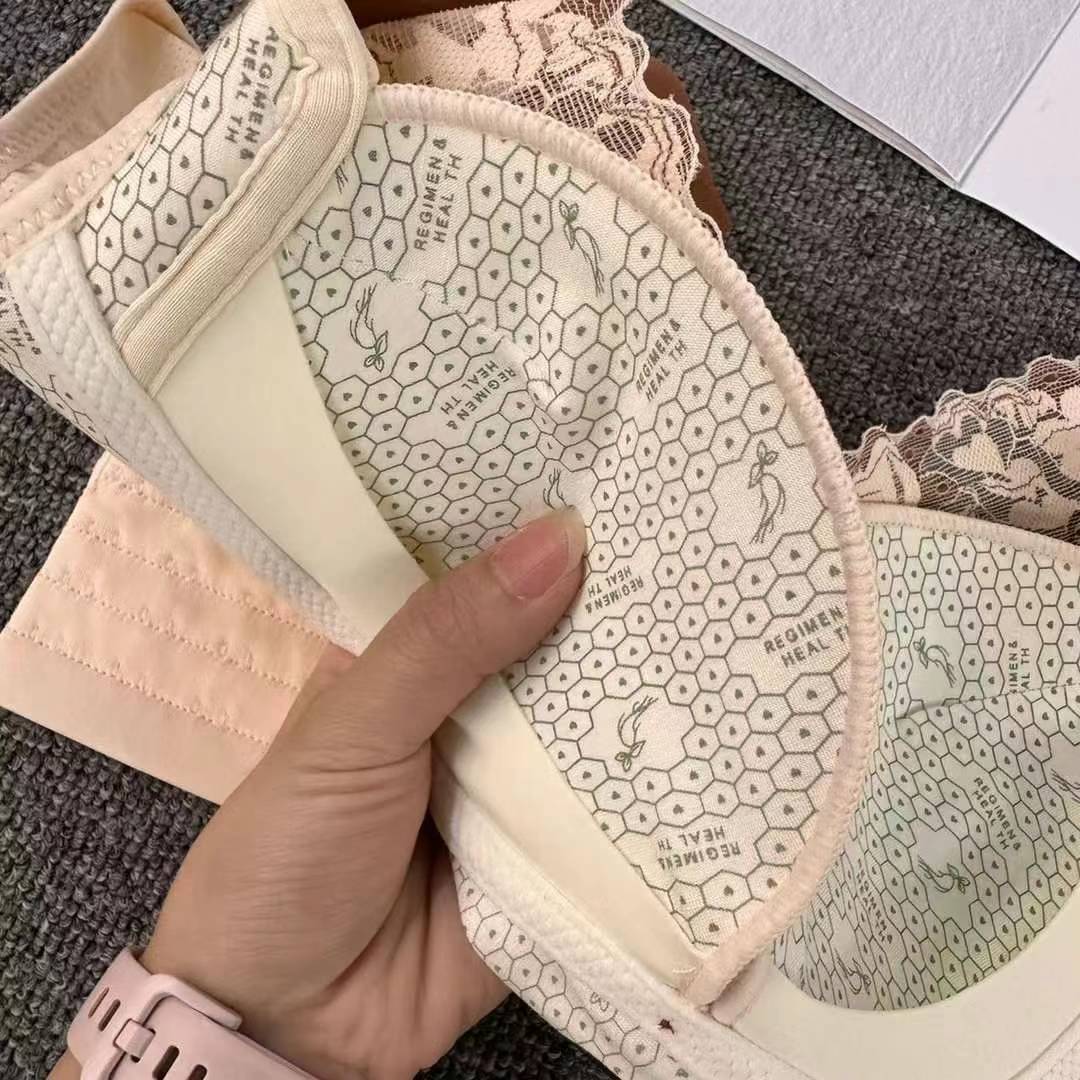 Bréster de alta calidad estilo de encaje jacquard transpirable ajustable confort lateral plegable ropa interior de botón múltiple